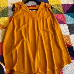 Evri yellow/gold blouse 2x